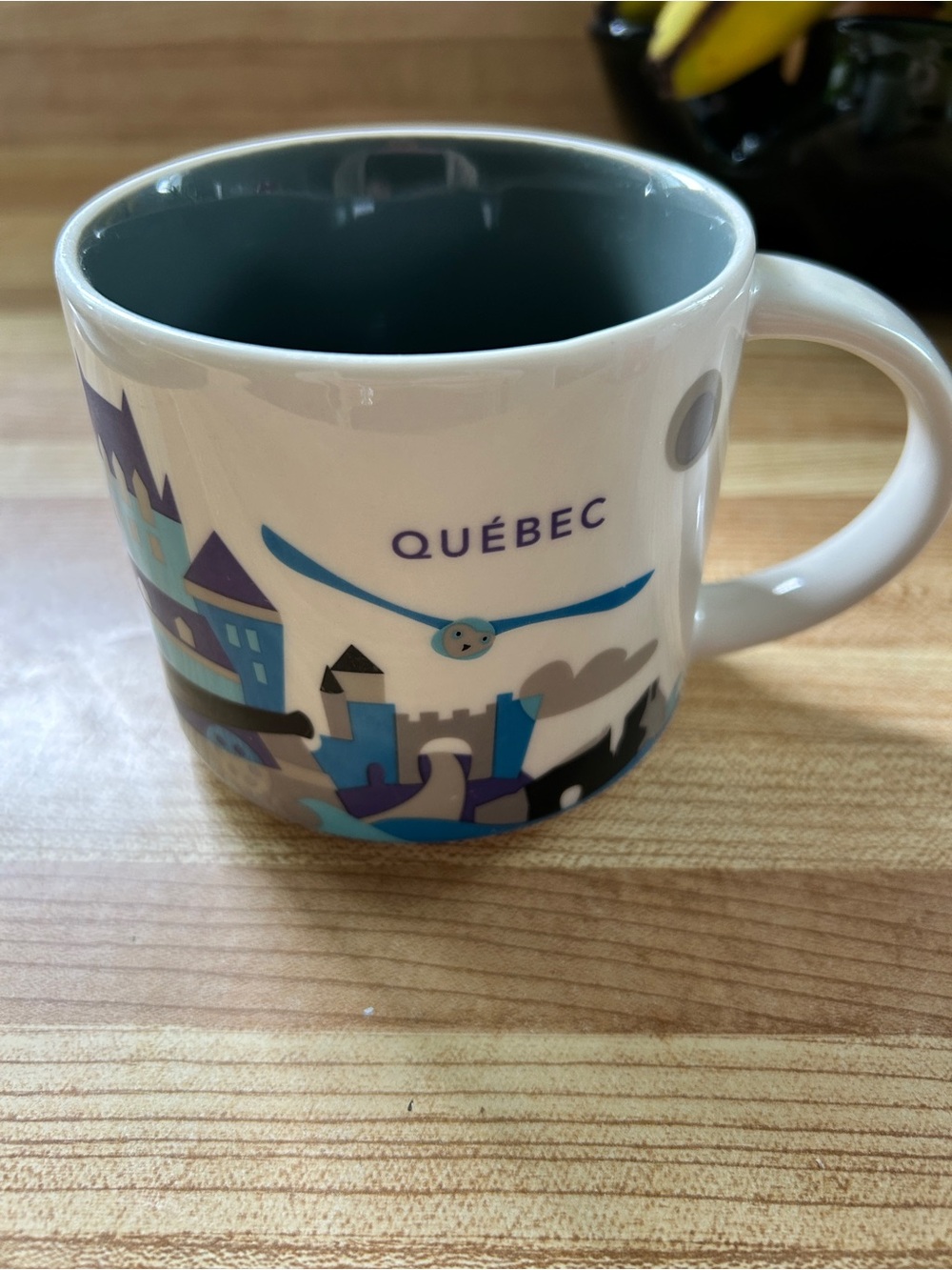 Starbucks Québec Blue & White Ceramic Mug - Travel City Collection